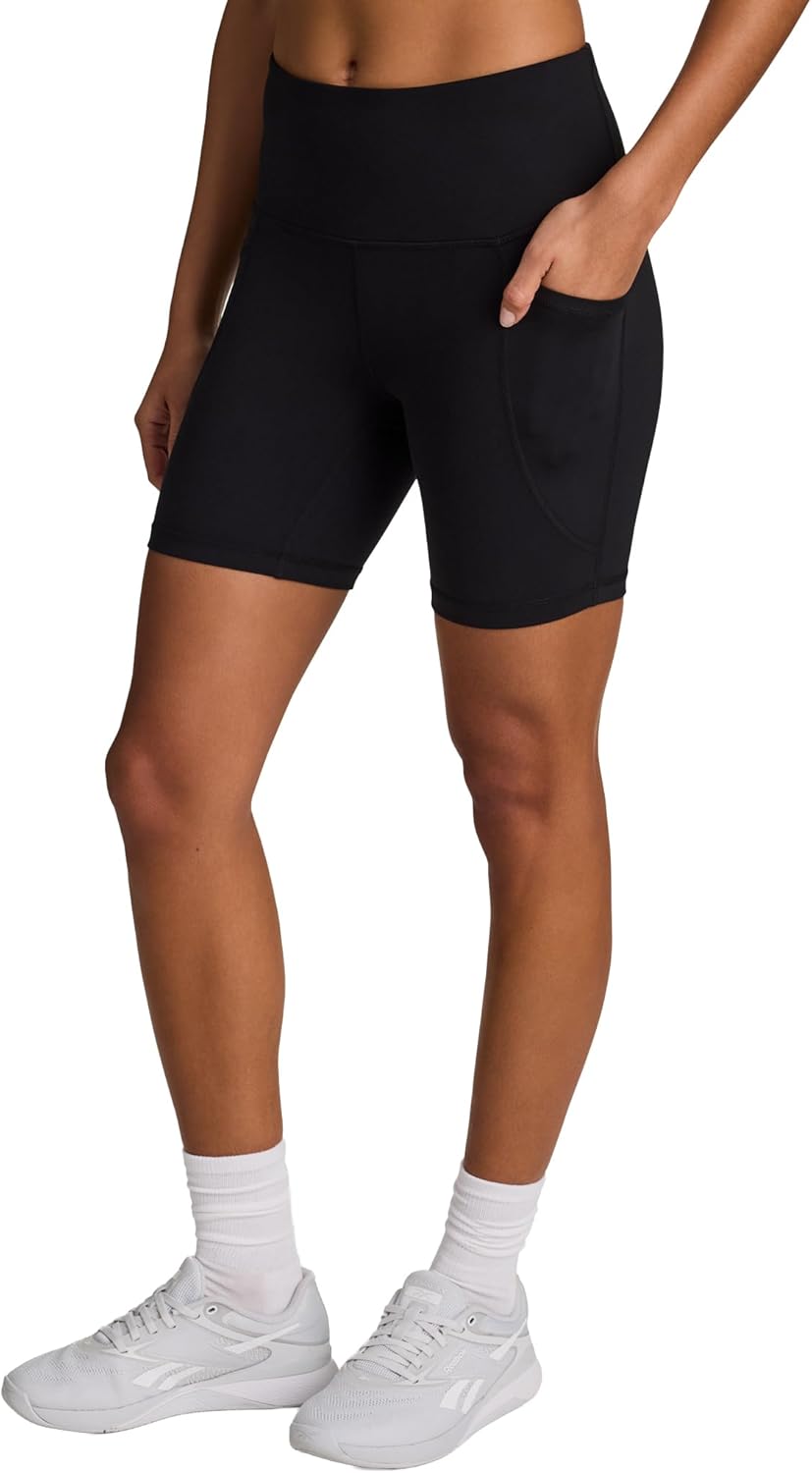 Reebok Women's Id Train Hr 6” Bike Short, Slim Fit, Lightweight Poly Interlock Fabric, Moisture-Wicking