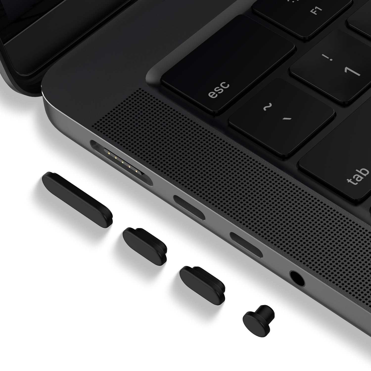 Lot de 14 bouchons anti-poussière en silicone pour MacBook Pro 14" et 16" M5 M4 M3 M2 M1 Pro/Max 2025-2021