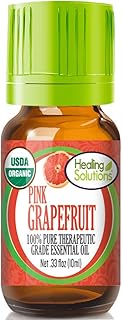 Healing Solutions Oils Grapefruit Essential Oil Pink Grapefruit Essential Oil Organic for Diffuser, Skin, Hair, Aromathera...