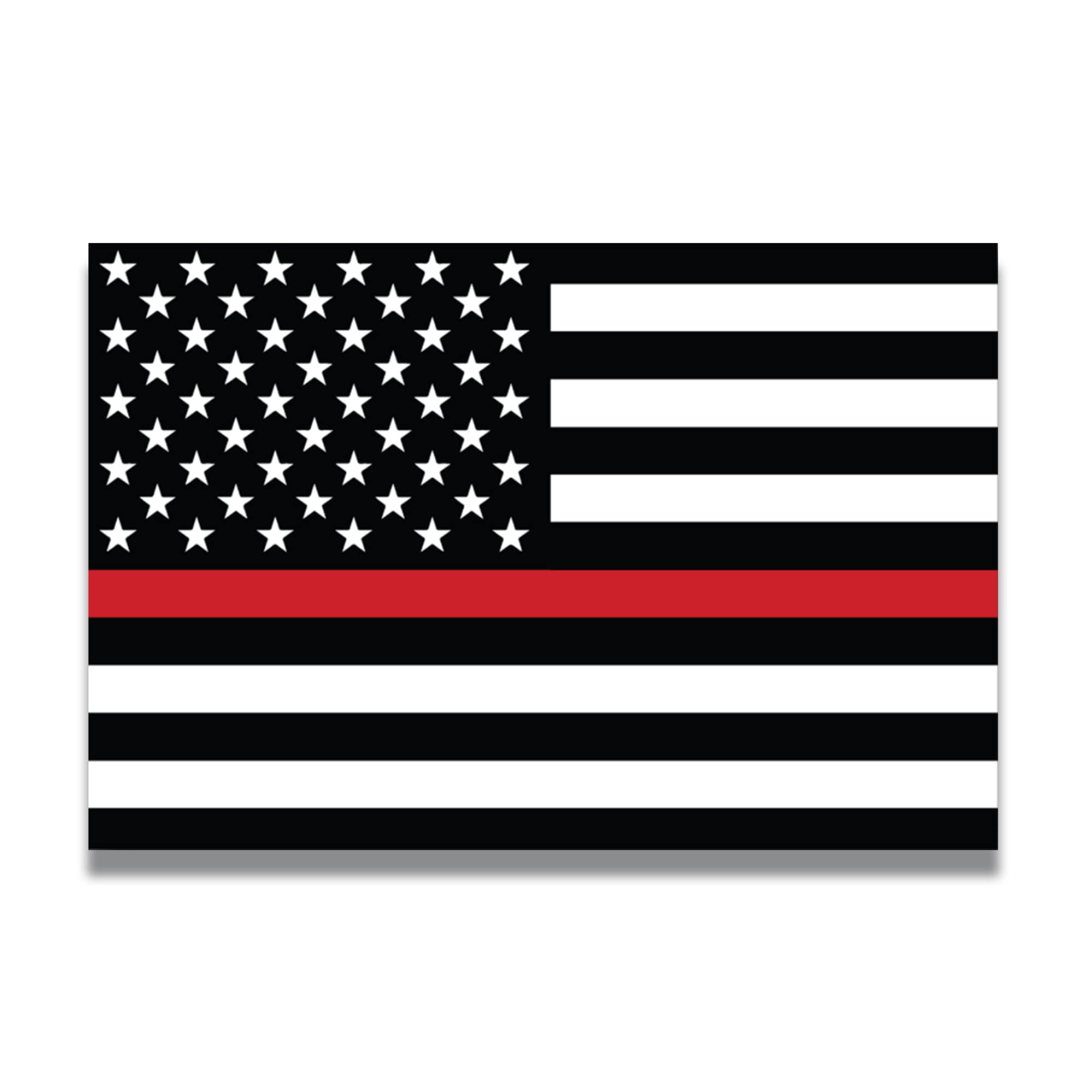 Magnet Me Up Thin Red Line American Flag Magnet Decal, 4x6 Inch, Black, Red and White, Heavy Duty for Car, Truck or SUV, in Support of Our Firefighters and Local Fire Departments, Crafted in USA