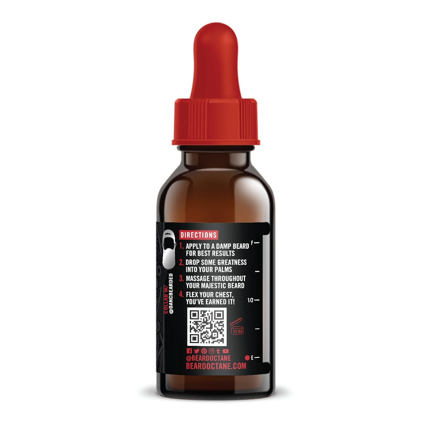 Beard Octane Beard Oil for Men – Positive Charge (Bright Citrus) – Softens & Conditions Dry Beards With Argan & Jojoba – 1oz