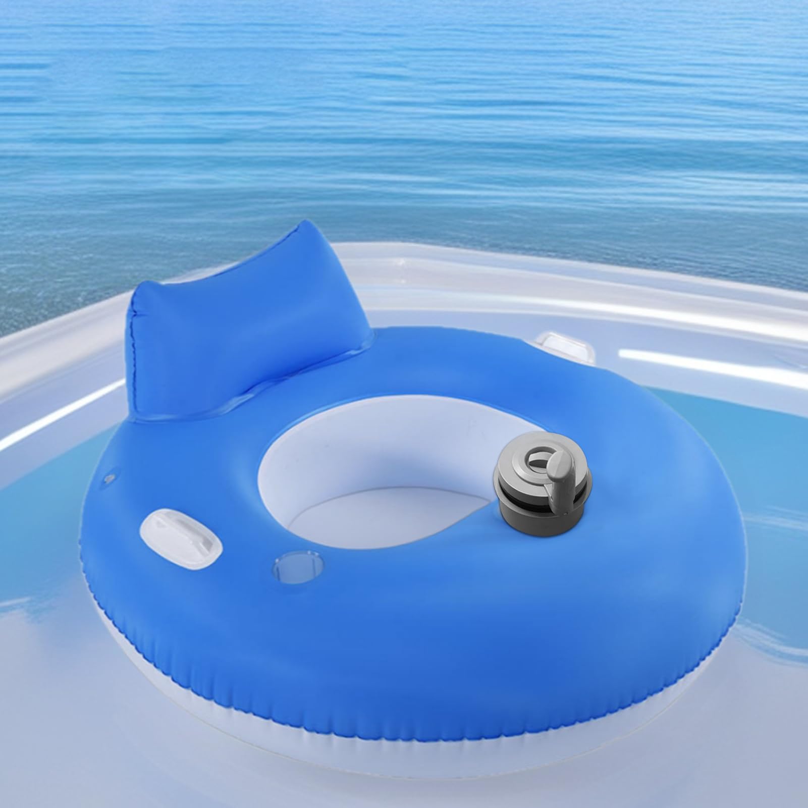 Schwimmring mit Motor, schwimmend, mit Wasser aufblasbar, für Herren, tragbar, bequem, für See, Fluss, Schwimmen, Bräunung, Sommer, Frauen, Männer
