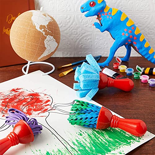 Texture Paint Brushes For Kids And Toddlers, Easy Grip (3.5 X 2 In, 5 Pieces) #TOP1