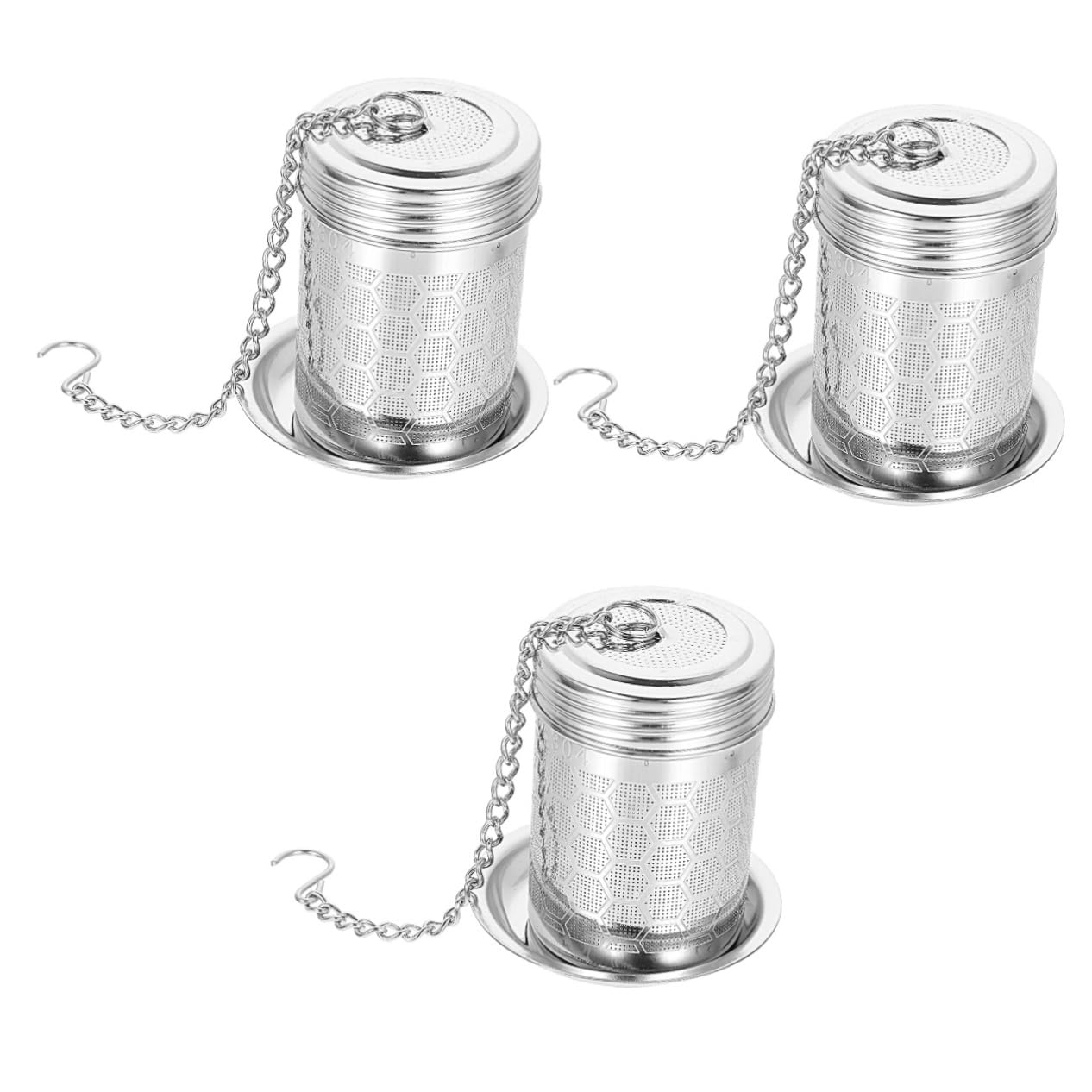 PRETYZOOM 3 Sets Stainless Steel Tea Infuser Mesh Strainer for Loose Leaf Tea Office and Home Use