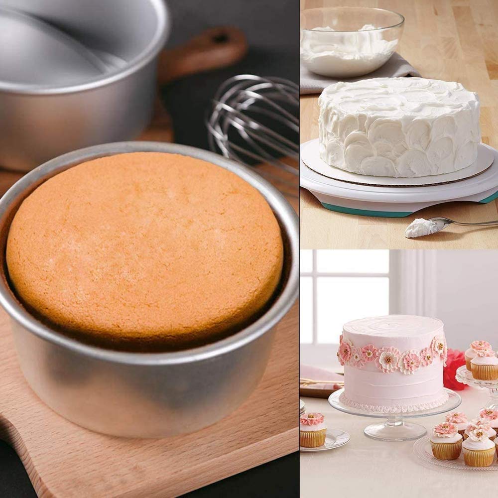 Ianulus Tortiera Rotonda In Alluminio, 2 Pezzi 8 Inch Tortiera