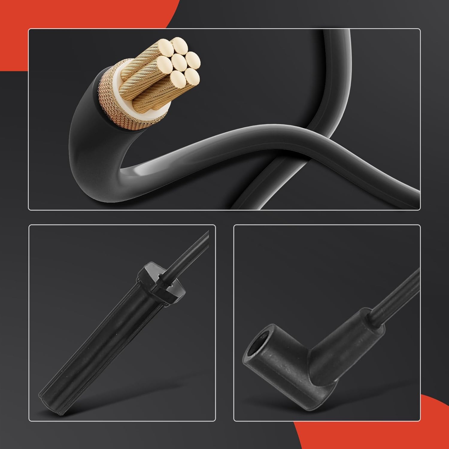 A-Premium 3 Ignition Coils with 6 Wires and 6 Iridium Spark Plugs Compatible with Chevy Malibu, Impala, Lumina, Monte Carlo, Venture & Buick Century, Rendezvous & Oldsmobile Alero & Pontiac Grand Am