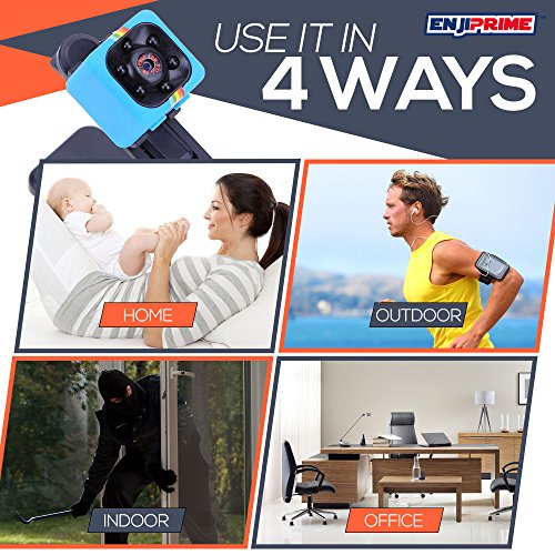 Spy Camera Hidden Camera Mini - Wireless Camera Cop Cam, Action Cameras for Indoor or Outdoor, Home Office or Car Video Recorder with 1080p HD Recording and Night Vision - 1 Cubic Inch