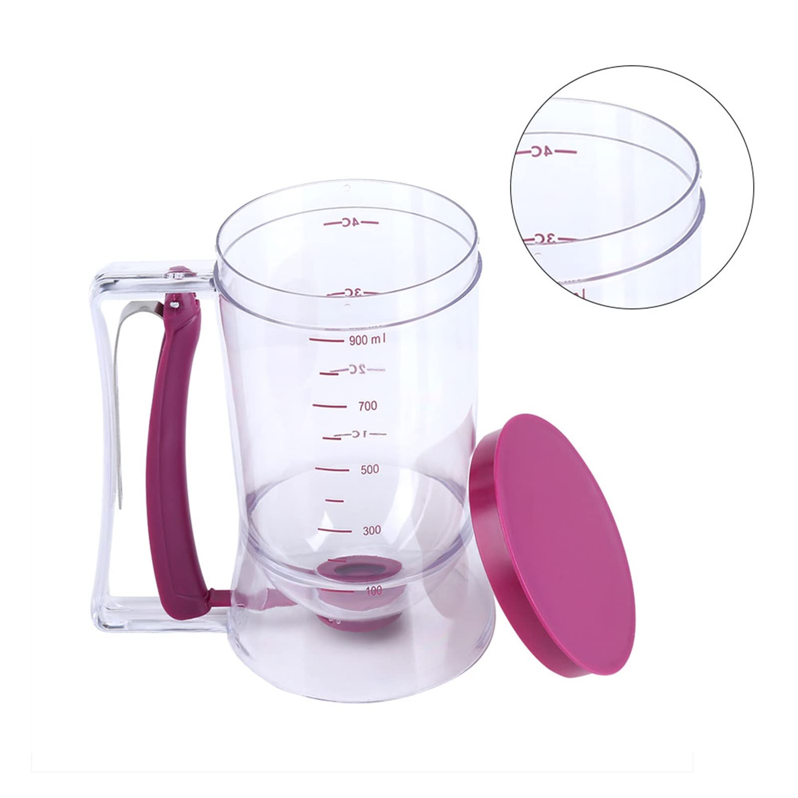 Pancake Batter Dispenser, Baking Supplies 900mL Batter Measuring Cup Baking Tool Pancake Batter Dispenser Cupcake Batter Dispenser for Pancakes, Cupcake, Waffle