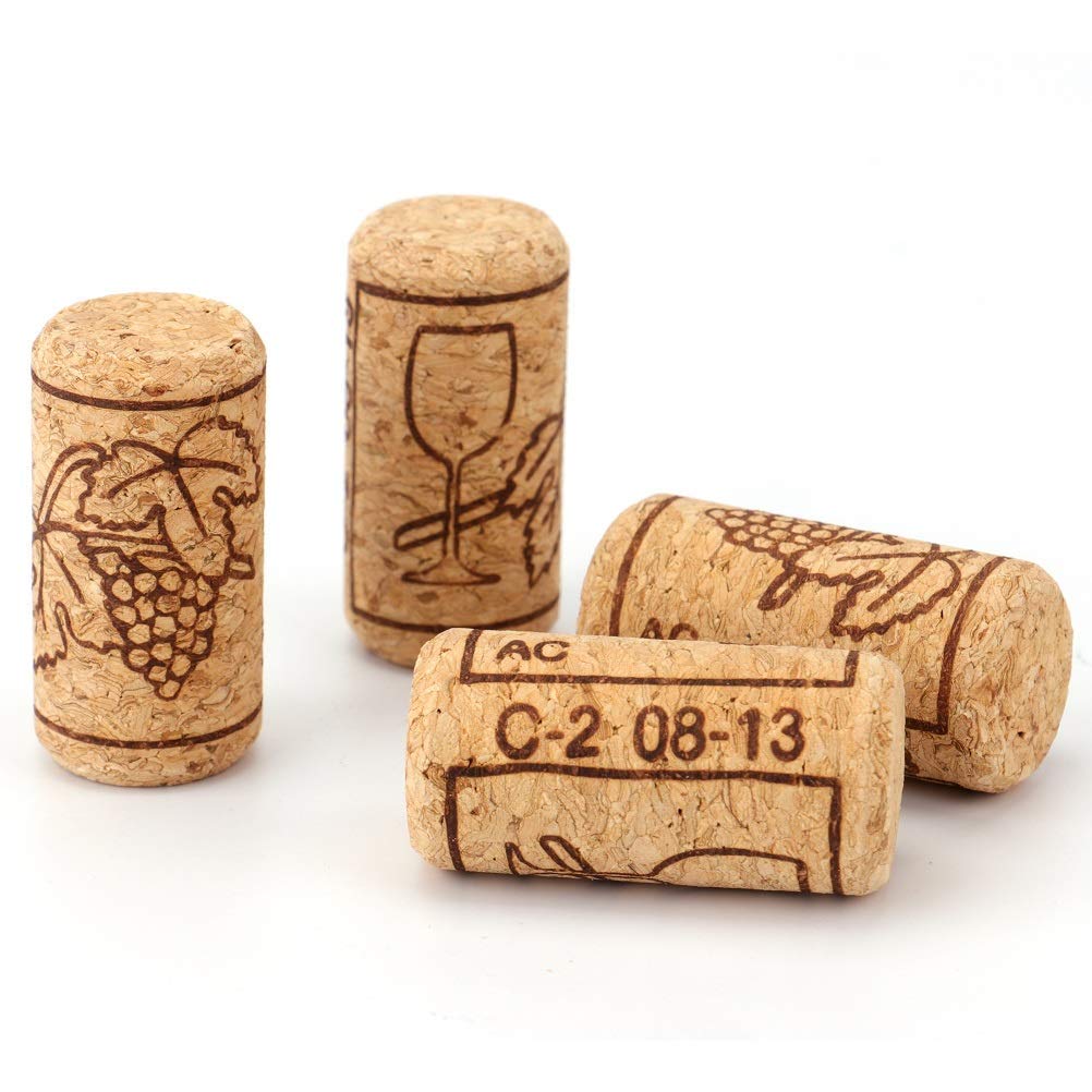Lawei 100 Unidades de Corchos de Vino Tapones de Botella Natural Corcho para Manualidades decoración - 2,2 x 4,4 cm