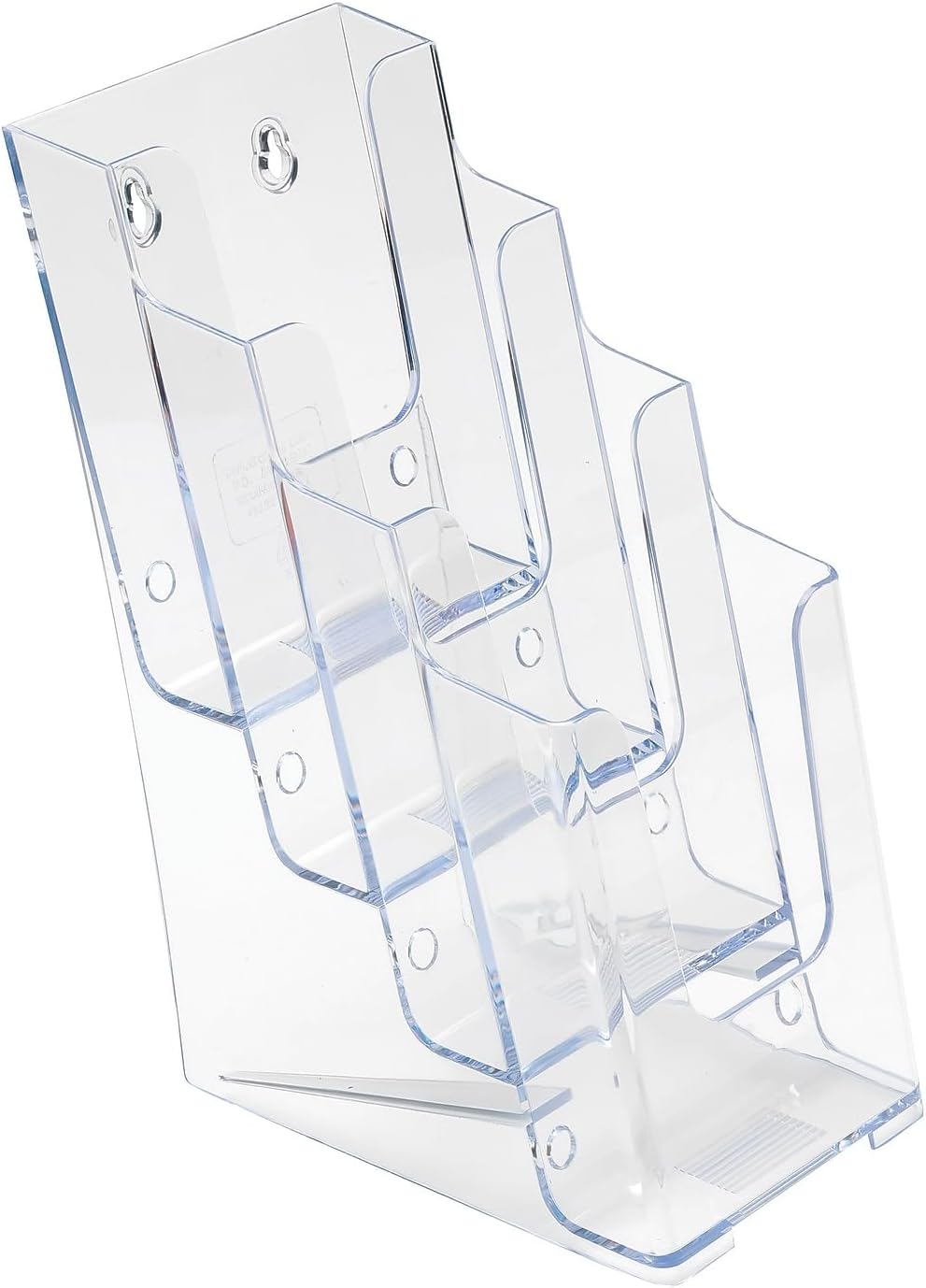 STAPLES Brochure Holder, 4.25", Clear Plastic – Single Pocket Countertop Literature Display
