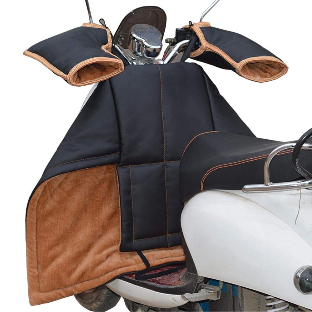 Couvre Jambe Scooter avec Guidon, Protection Couverture Jambes Scooter Leg Cover, Housse Moto Épaisse Coupe-Vent…