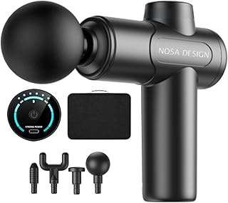 筋膜リリースガン BLACK ハンディガン 高出力パワーモーター内蔵 大容量バッテリー搭載 コードレス 軽量 自動オフ 日本国内メーカーにて一年保証付 商標登録済 NOSA DESIGN 収納ケース付