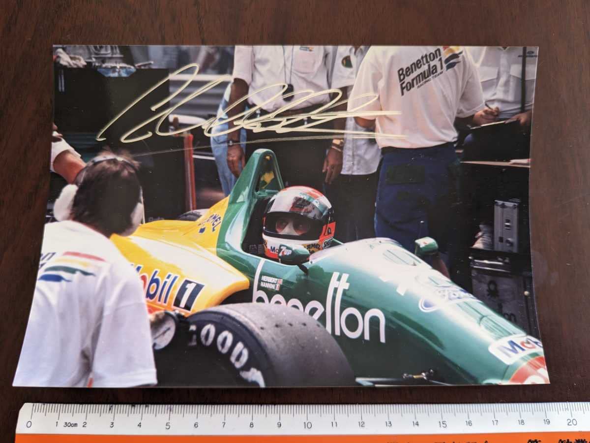95'Mシューマッハ＆Jハーバート直筆サイン ラルフ・シューマッハ 直筆サイン色紙 & ドライバーズカード