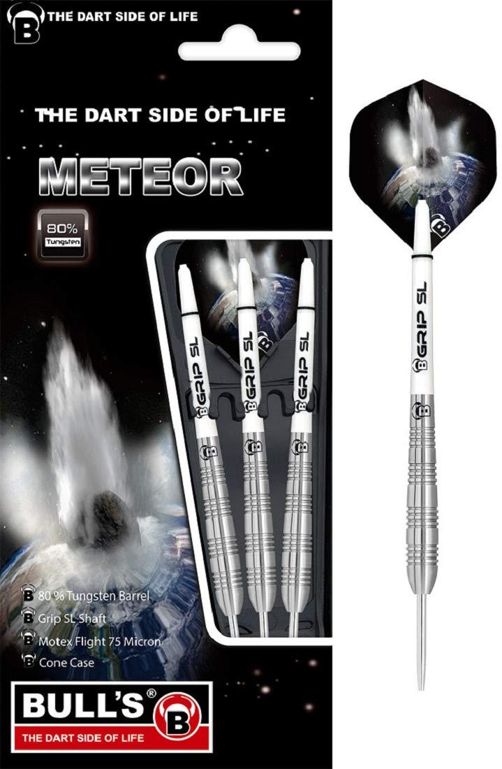 Bull's Meteor Mt11 Steel Dart 27g Silver/White