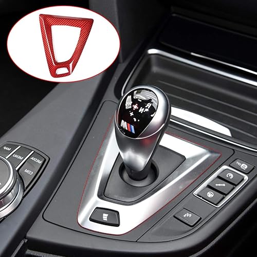 YIWANG 100% rojo de fibra de carbono real coche interior consola central palanca de cambios cubierta panel para BMW M2 F87 M3 F80 M4 F82 F83 M5 M6