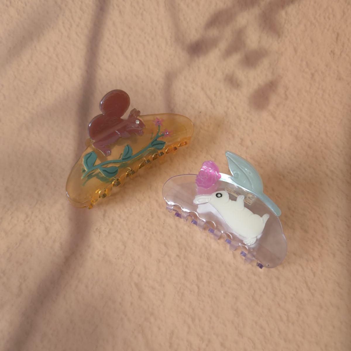 Novelty Bunny Hair Clip,Translucent Acetate Claw Clips,Cute Animals Hair Clips for Women - Image 7