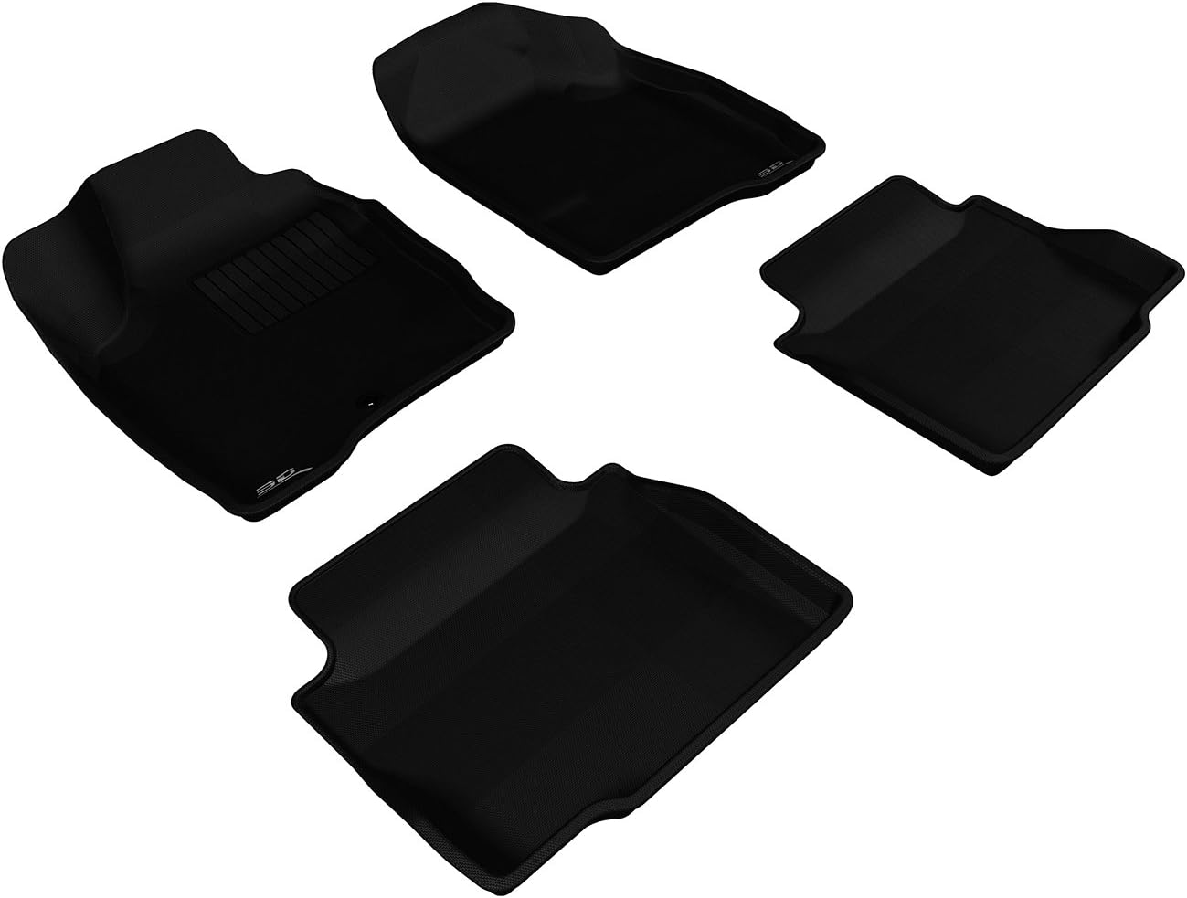 3D MAXpider Custom Fit Kagu Floor Mat (Black) Compatible with Chevrolet Impala 2006-2013 / Impala Limited 2014-2015 - R1 R2