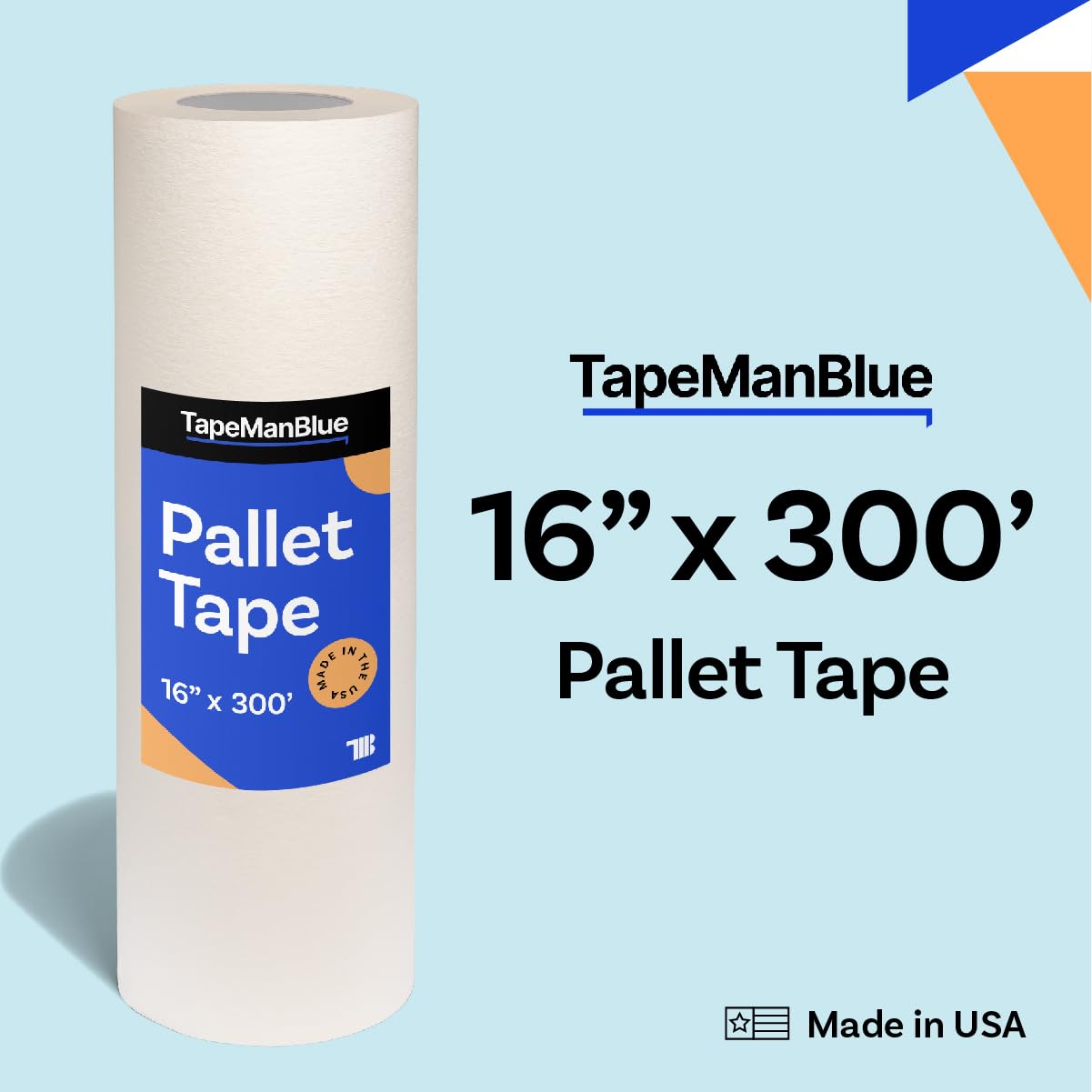 Pallet Tape for Screen Printing, 16 Inch x 300 Foot Roll, Made in USA, Heavy Duty Platen Masking Tape with Clean Removal to Protect Screen Printing Surfaces and Extend Pallet Life