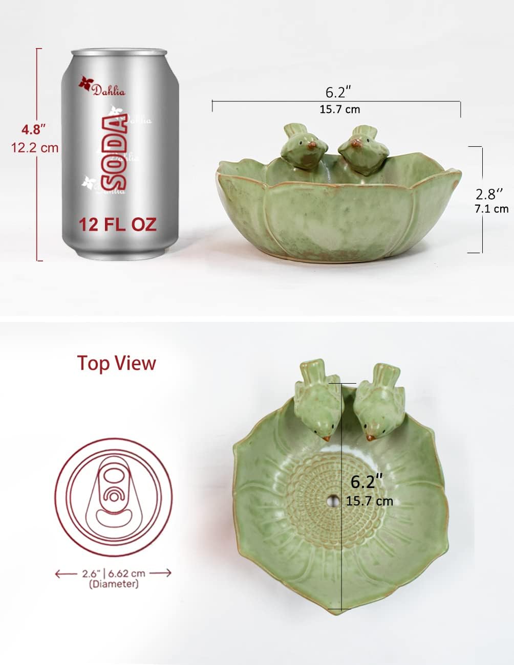 Dahlia Twittering Song Birds Handmade Ceramic Succulent Planter/Plant Pot/Flower Pot/Bonsai Pot