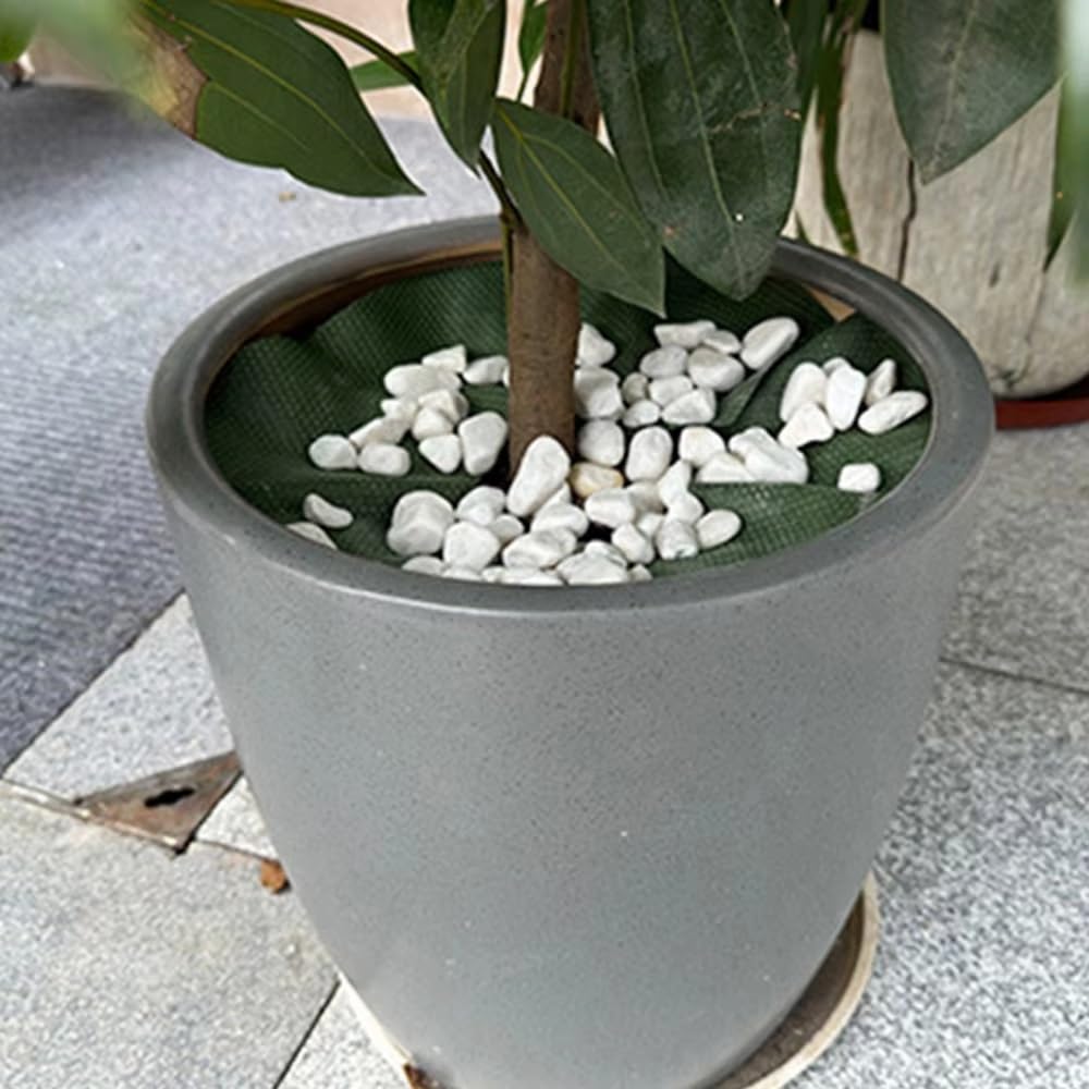 Tappetino Barriera Anti-erbacce In Polipropilene Nero Verde 42-120 Cm 0,3 Mm Anello Di Pacciamatura Biodegradabile for Alberi for Piante In Vaso Da Giardino Frutteto 20/50 Pezzi(50PCS,Round-42cm)