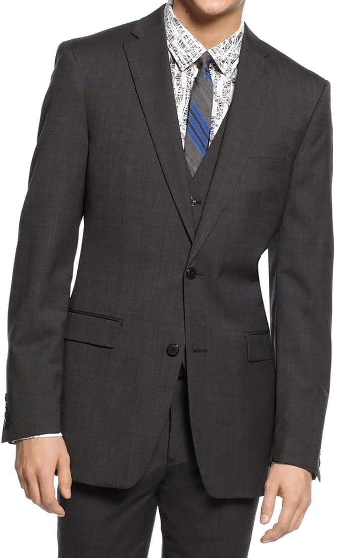 bar III Mens Wool Slim Fit Two-Button Suit Jacket Gray 38S at Amazon
