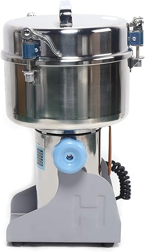 Miniatura 4 de Molinillo eléctrico de grano 70.55 oz,Máquina de molienda de molino de acero inoxidable,60-350 Mesh Crushing Spice Grinder Eléctrico,Interruptor de