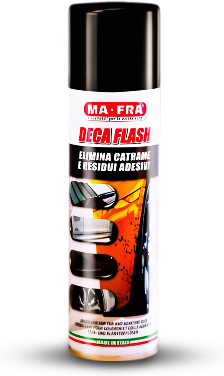 MAFRA Deca Flash Tar & Adhesive Remover Spray – 250ml | Fast-Acting Formula for Car & Bike | Removes Tar Spots, Sticker Residue, Glue Marks | Safe on Paint & Glass