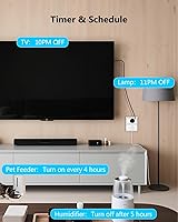 Vista 5 de DAYBETTER Enchufe inteligente Max 15A/1800W, compatible con Alexa y Google Home, no requiere concentrador, configuración Bluetooth y WiFi de 2.4