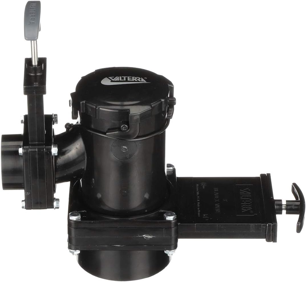San Tee Double Rotating Valve, Mess-Free Waste Valve for RV's, Campers, Trailers, 3" x 1.5" Hub