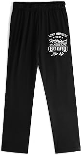 Homewear Pants,Do You Wish Your Girlfriend Could Board Like Me,Vibrant Modern Print Elastic Waist Comfortable Fit