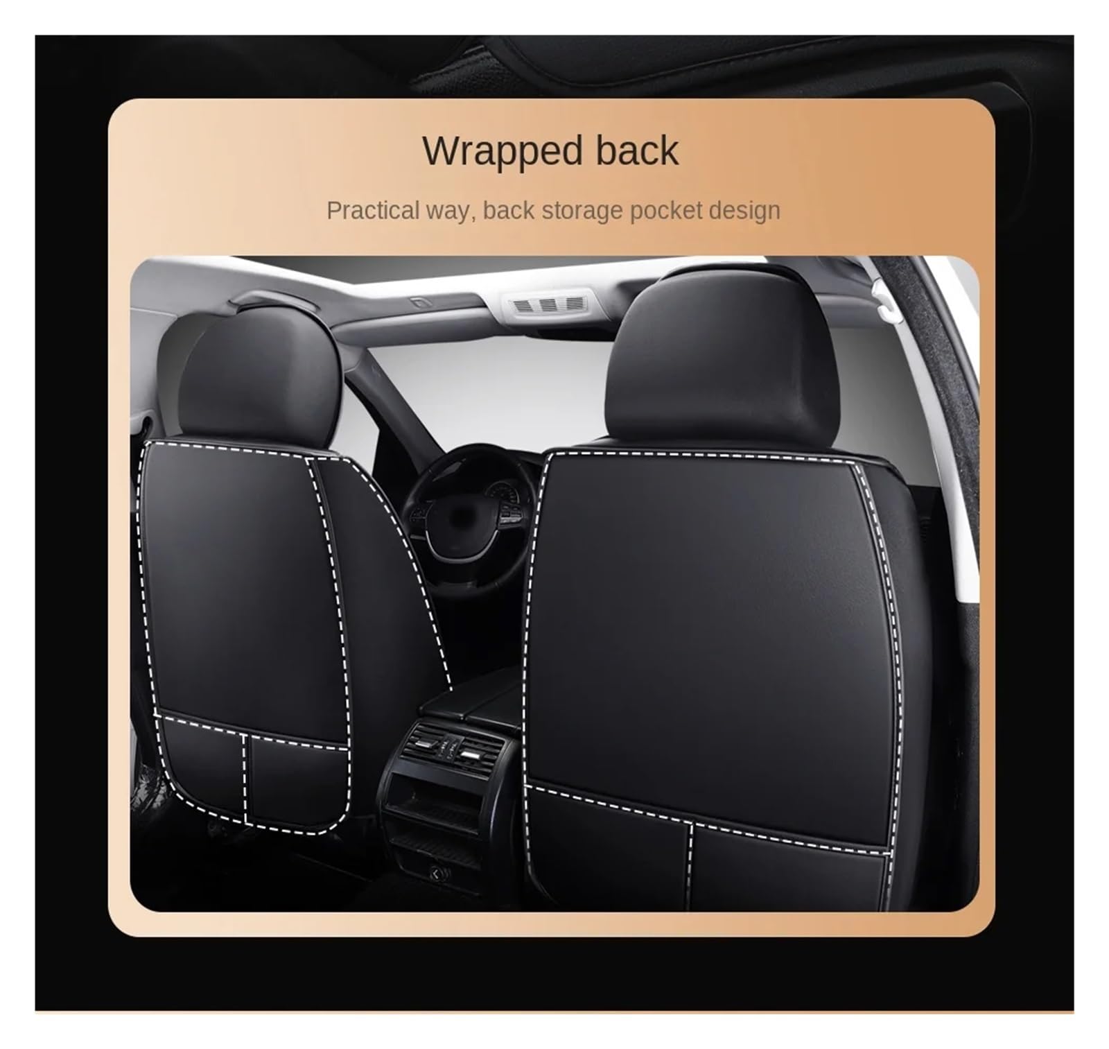 SWEPER Copri Seggiolino Auto Per Changan Cs15 Cs35 Plus CS75 PLUS/Coprisedile per auto stile universale/Proteggi sedile Coprisedile Auto(Brown 5 Seats a)