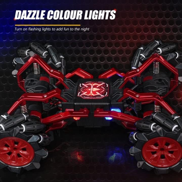 Image of Stunt Tires Racing CAR 1:12 Remote Control Stunt Plastic Rc Car with Hand Sensor Watch Twisting Vehicle Toy for Kids (Stunt Motion Metal Spider HQ)