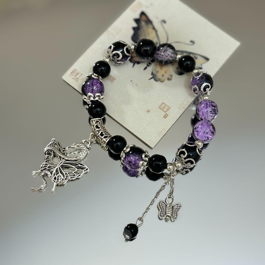 Unique Butterfly and Snake Bracelet for Women Adjustable Wristchain for Parties