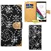 Produktbild LG Magna / LG G4C Handy Tasche, FoneExpert® Bling Luxus Diamant Hülle Wallet Case Cover Hüllen Etui Ledertasche Premium Lederhülle Schutzhülle für LG Magna / LG G4C (Schwarz)