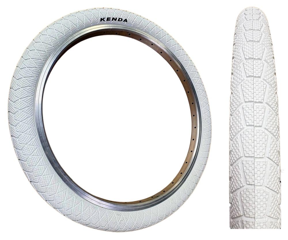 Kenda Krackpot WHITE 20 x 1.95 BMX/Mountain Bike Tyre K-90