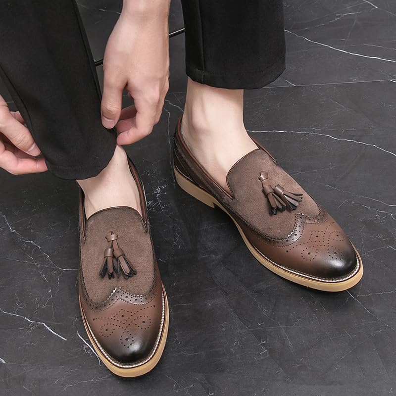 Men Business Dress Casual Fashion Elegant Formal ShoesSlip-on Evening Dress Loafers Party Tassel Leather Dress Shoes Wedding Shoes Men's Oxford Comfort Loafers Business Shoes4