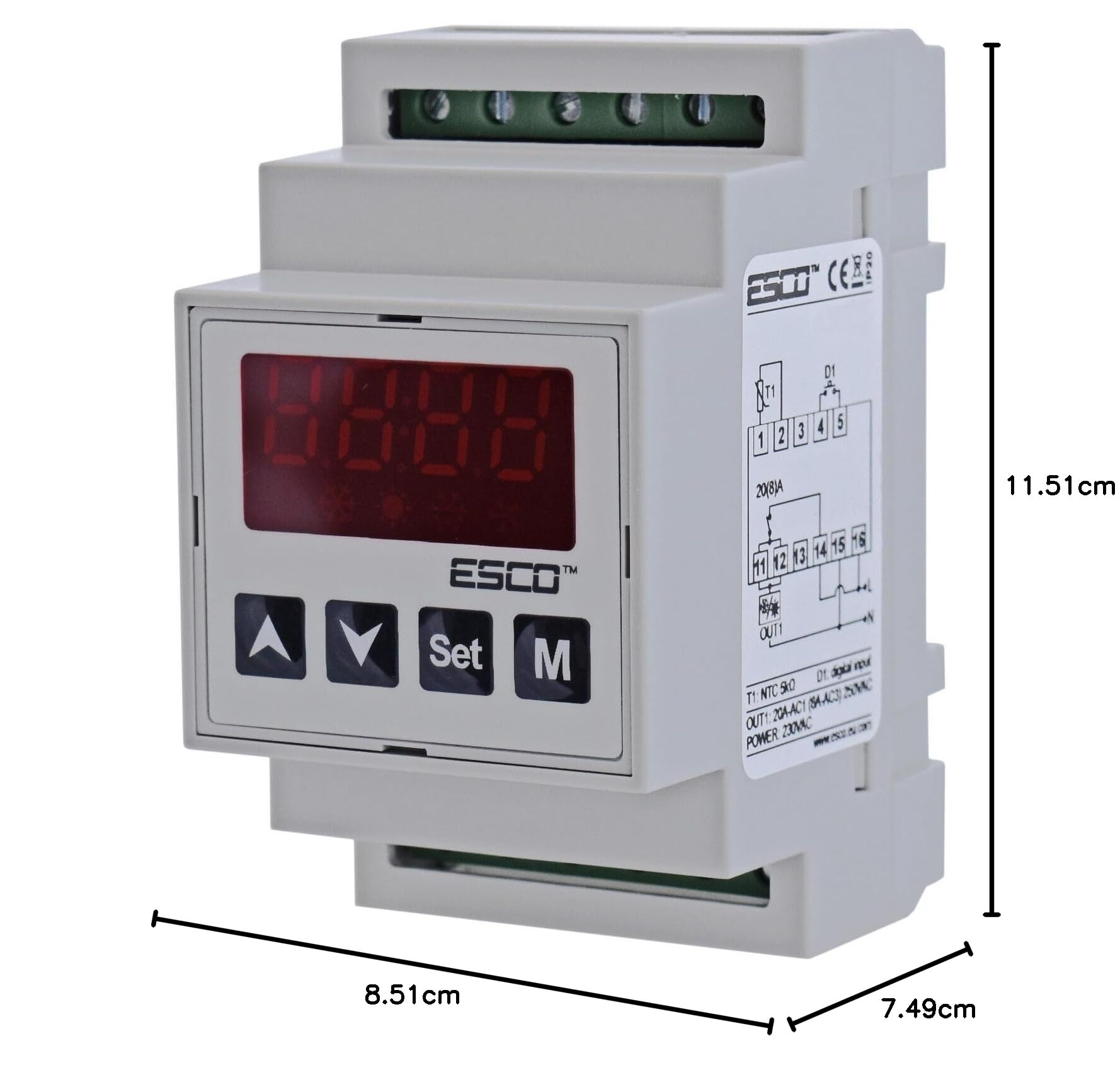 DC20D+ dwukanałowy regulator temperatury, regulator różnicy temperatury, pompa wentylatora, różne T2-T1
