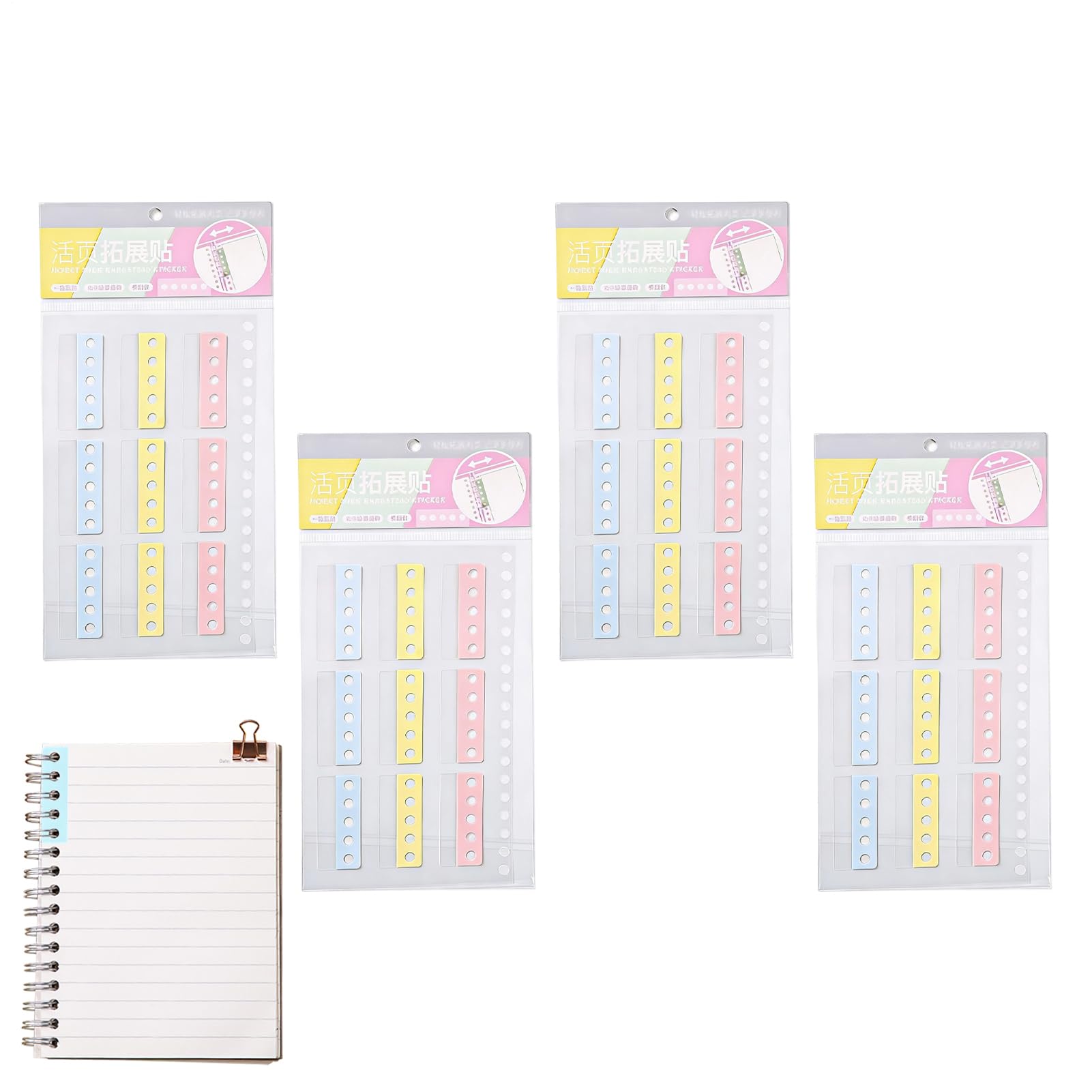 Círculos de refuerzo de papel para proteger documentos con 72 anillos autoadhesivos de carpeta 8
