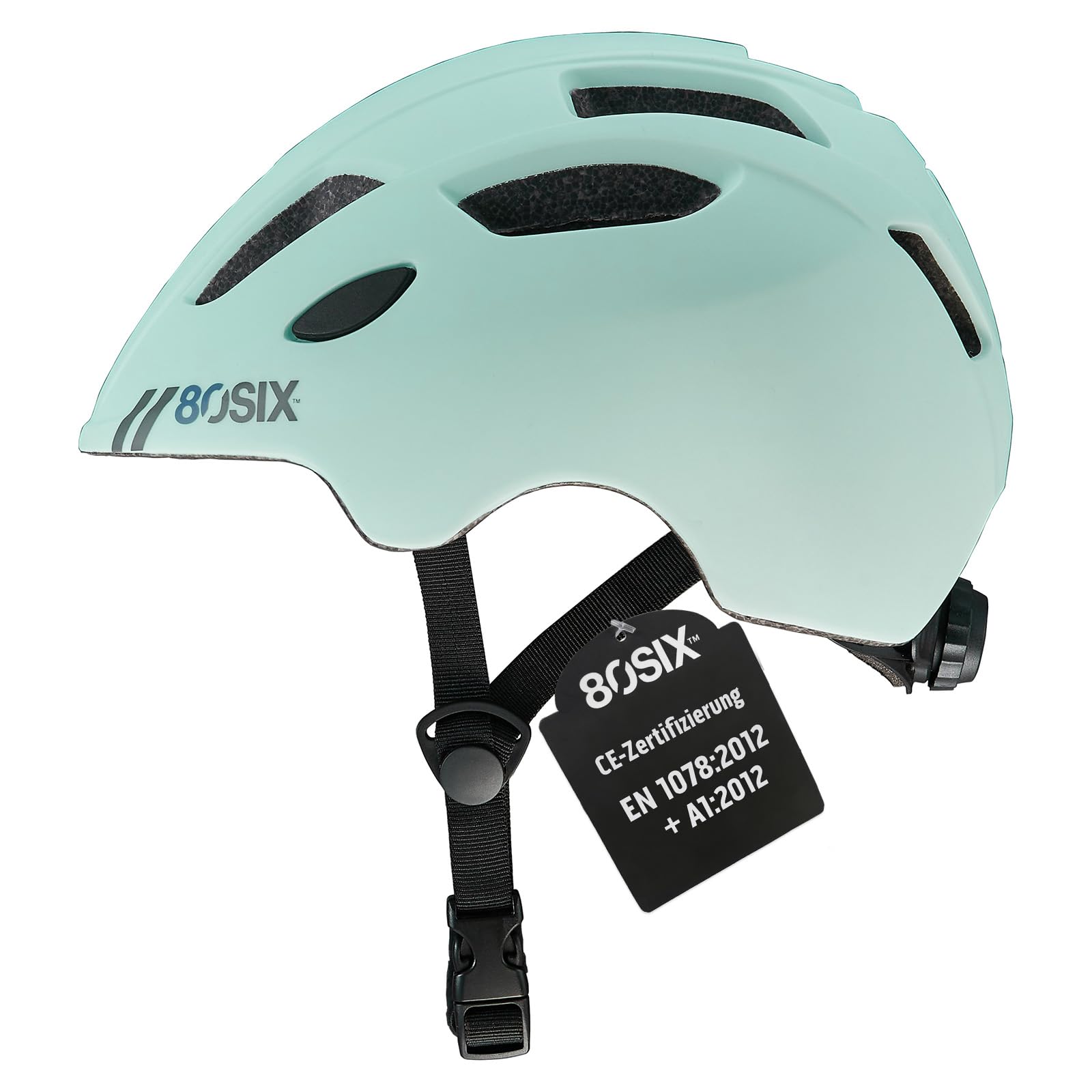80SIX Lightweight Kids & Toddler Helmet, Adjustable (46-58cm) Bike Helmet for Girls Boys, CE Certified, Multi-Sport for Cycling, Scooter, Skateboard & Roller Skating, Aqua Matte,M/L