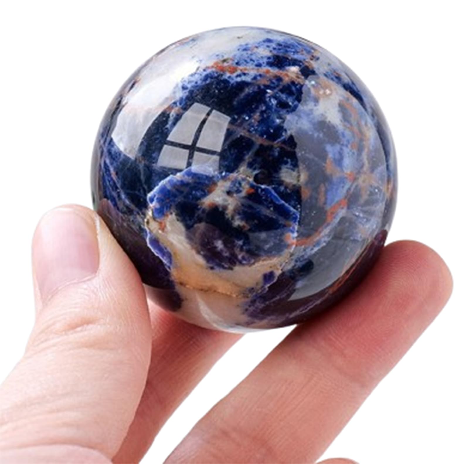 DSZUJTYROP Crystal Ball Ornament with Wooden Stand for, Sphere Polished Gemstone Balls for Home Decoration,60~65mm
