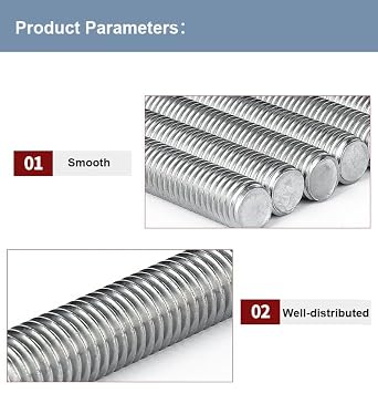 M18 x 250mm Fully Threaded Rod & Studs, 304 Stainless Steel Right Hand Threads Rods, M18-2.5 Thread Pitch for Anchor Bolts, Clamps, Hangers and U-Bolts 1 Pack | 304 Stainless Steel, Right Hand Thread Screw Rods Bar Studs, for Furniture Anchor Bolts, Clamps, Hangers and U-Bolts