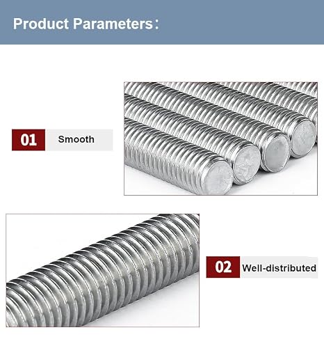 M18 x 250mm Fully Threaded Rod & Studs, 304 Stainless Steel Right Hand Threads Rods, M18-2.5 Thread Pitch for Anchor Bolts, Clamps, Hangers and U-Bolts 1 Pack | 304 Stainless Steel, Right Hand Thread Screw Rods Bar Studs, for Furniture Anchor Bolts, Clamps, Hangers and U-Bolts