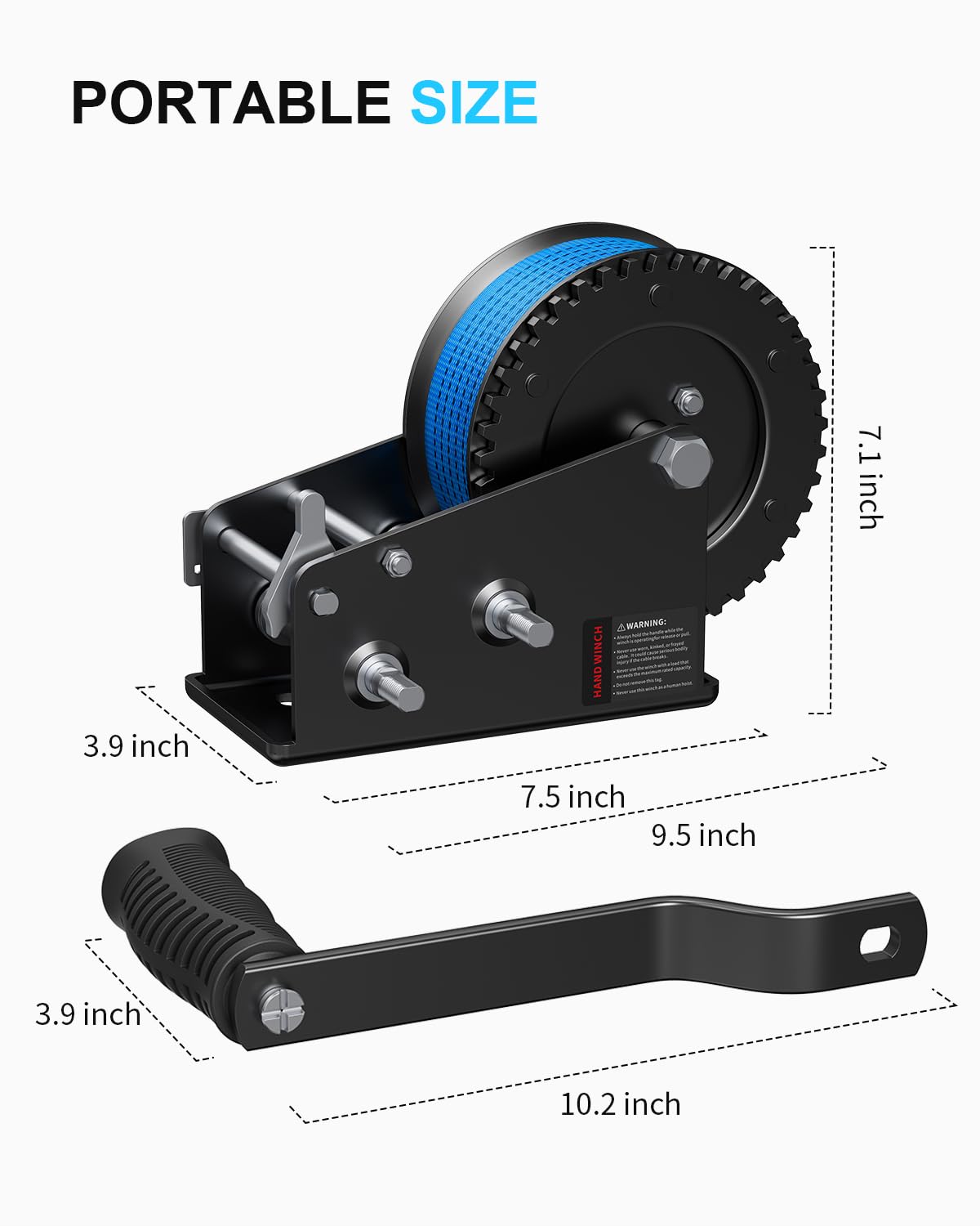 Guincho Manual SPARKWHIZ 1.587kg - Para Barco, Caminhão E Reboque