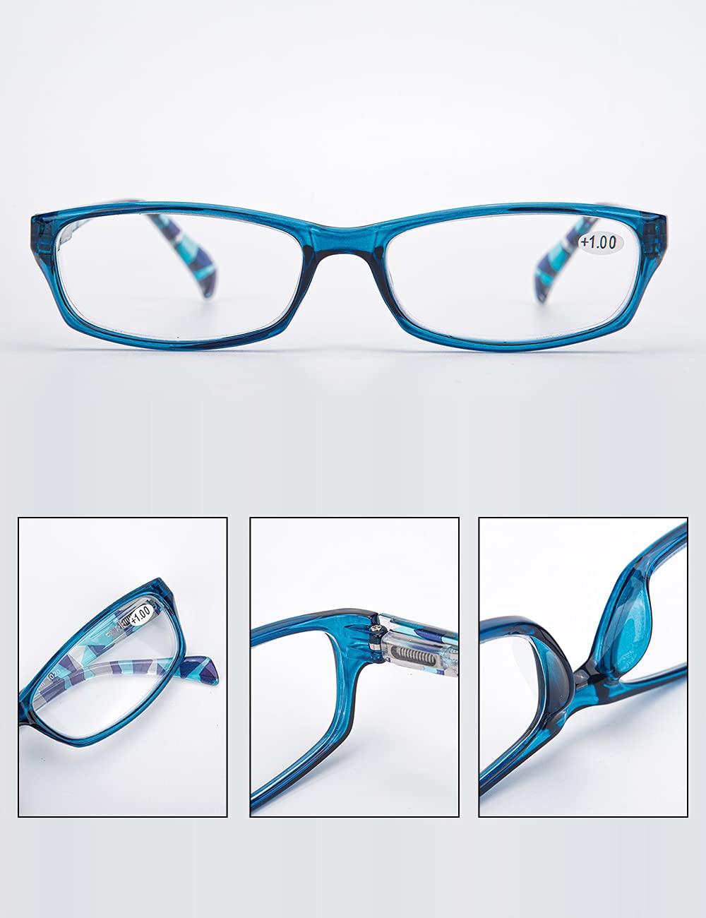 LANLANG 3-Pack Blue Light Blocking Reading Glasses for Women with 3 fashion colors, Anti Eyestrain, L-L010, +2.5 diopters - Image 4