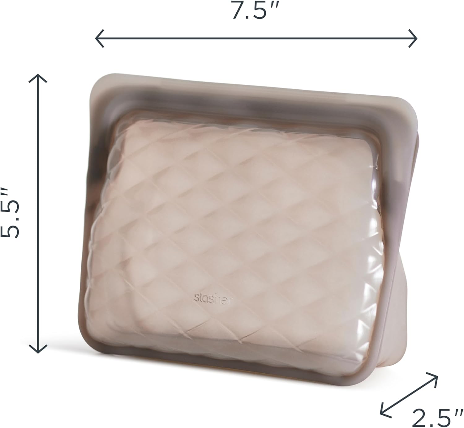 Stasher Silicone Reusable Makeup Bag, Travel Essentials, Makeup Bag Organizer, Dishwasher & Heat Safe, TSA Friendly Toiletry Bags, BPA Free, Leak-free, Eco Friendly, 28 oz, Taupe
