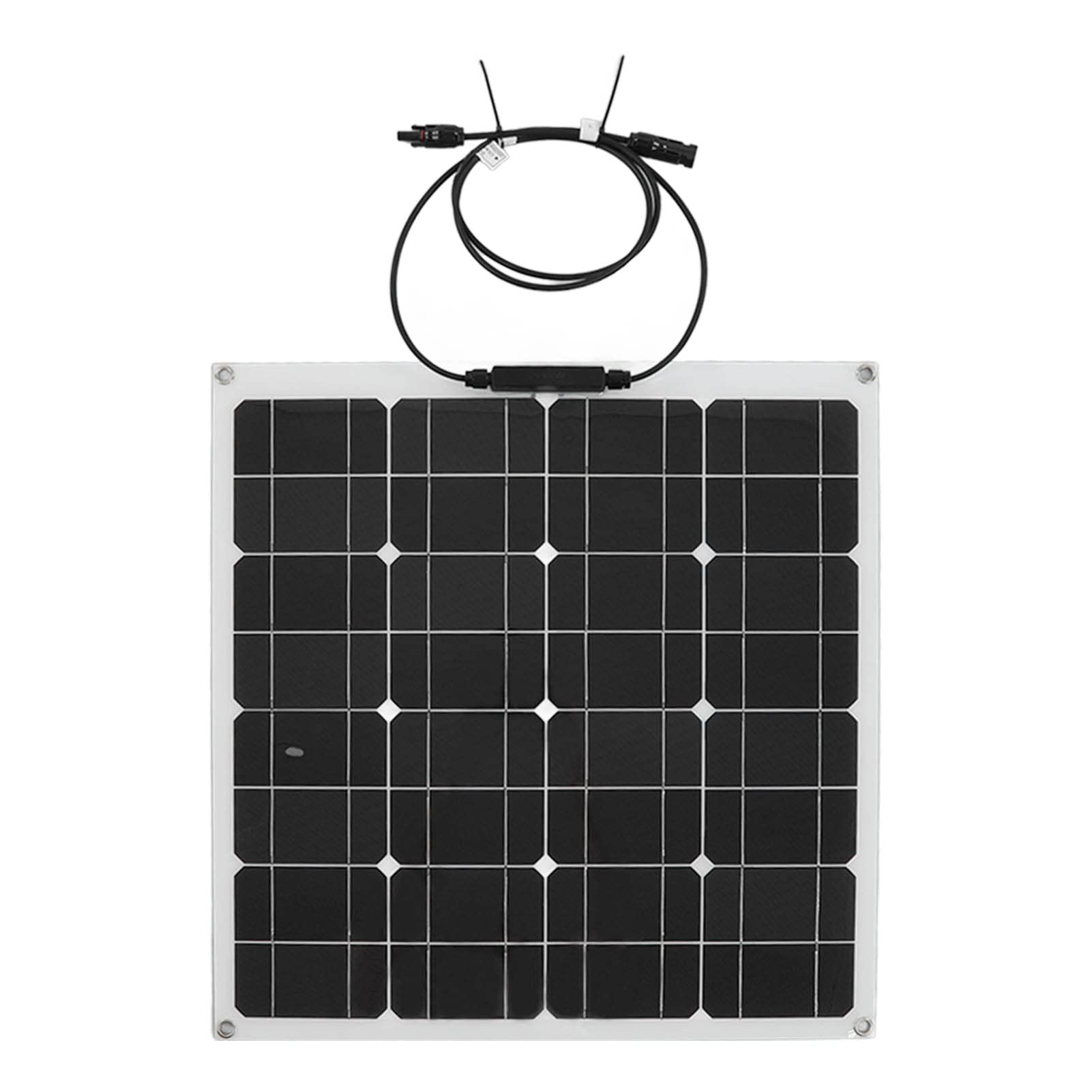 Panneau solaire monocristallin 50W 18V flexible pour recharge de batterie en camping-car