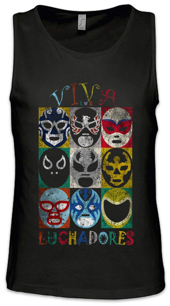 Urban Backwoods Men's Black Luchadores Tank Top Training Gym Vest Shirt Size Xl