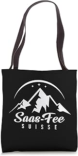 Saas-Fee Switzerland Ski Resort Skiing Snowboarding Tote Bag