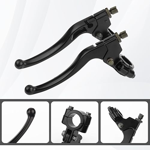 Miniatura 4 de Palanca de embrague izquierda + palanca de freno derecha, juego de embrague de aleación de aluminio y palanca de freno para manillar de 78 pulgadas,