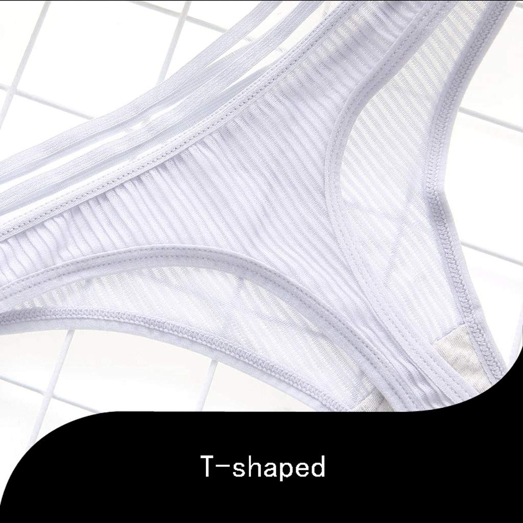 Seamless Thong, String Sans Couture Soie Glacée String Femme Translucide Sexy Ultra-mince 3 Coffrets Cadeaux (Color : A, Size : L)